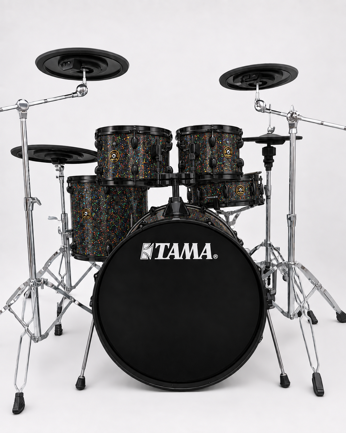 Black Hybrid Glitter Glass - black hardware