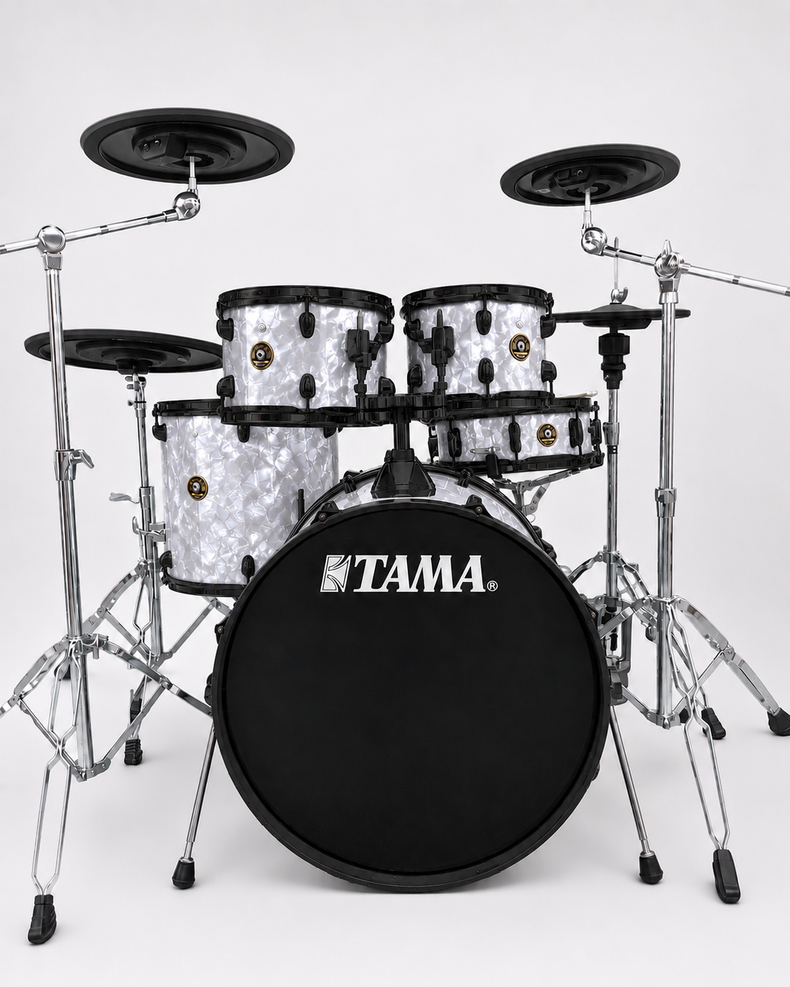 Blue White Pearl - black hardware