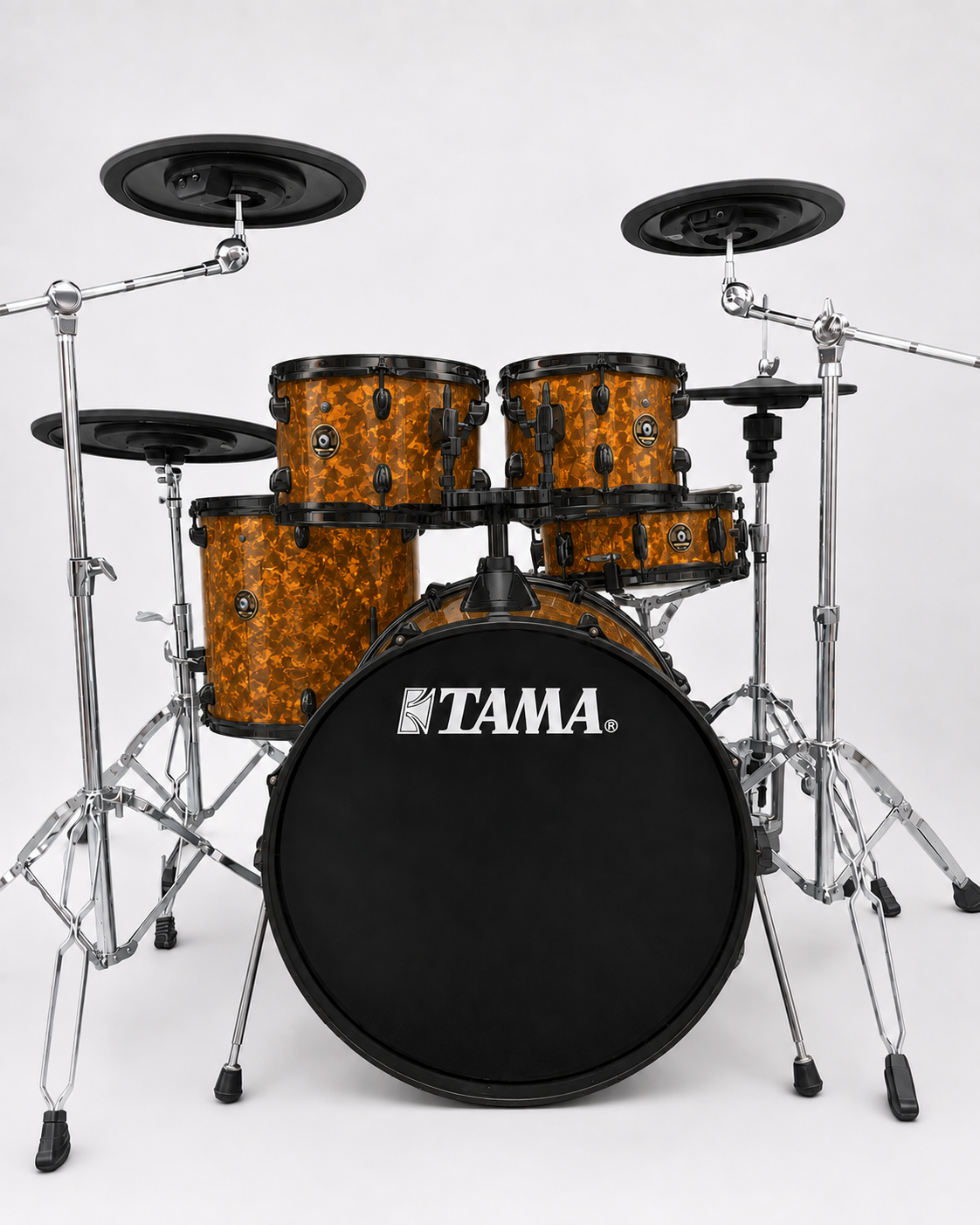 Gold Glitter Glass - black hardware