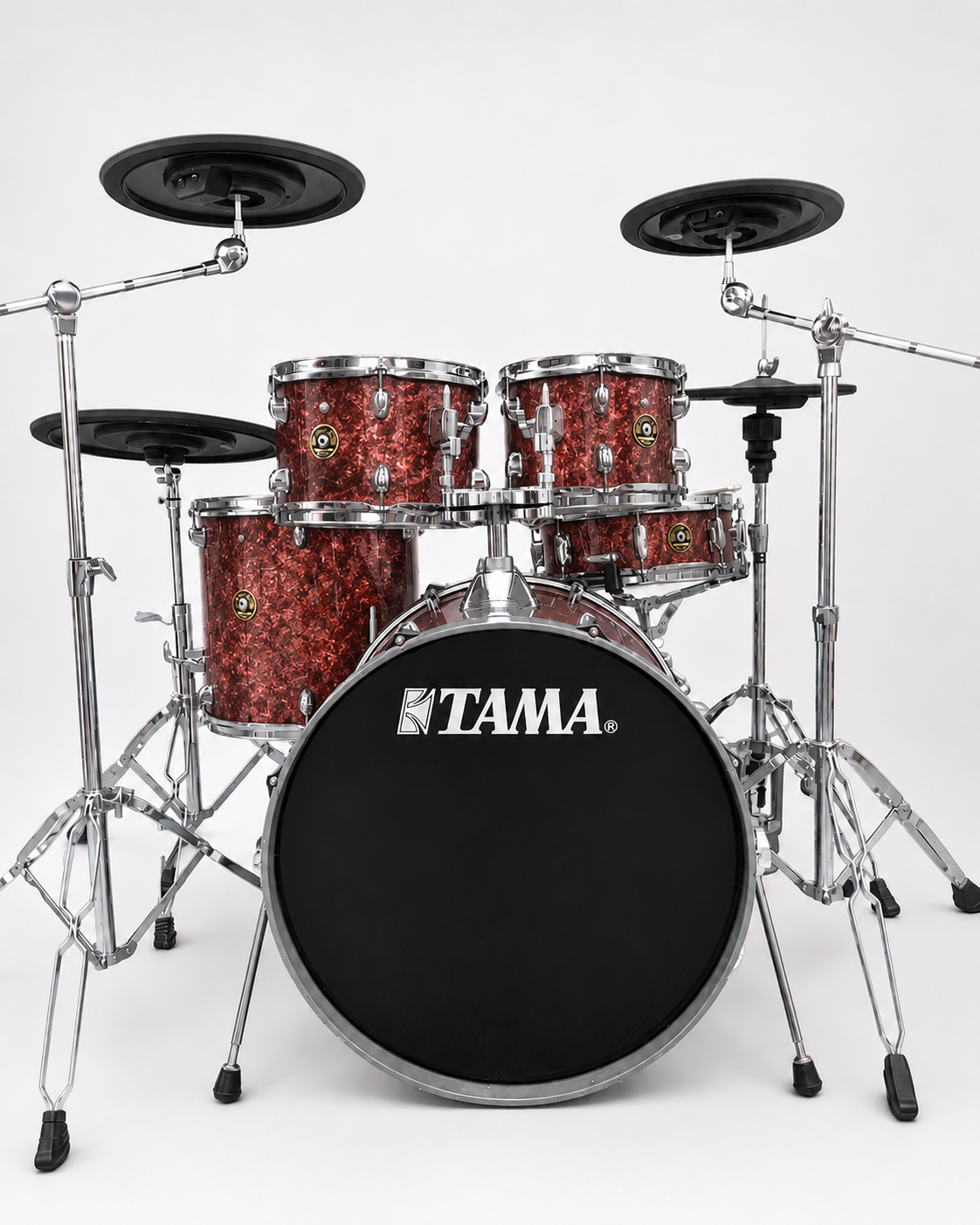 Pink Glitter Glass - chrome hardware