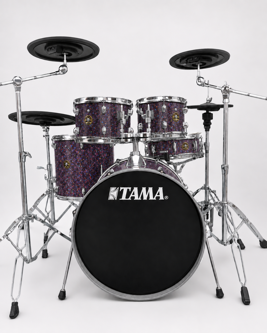 Purple Hybrid Glass Glitter - chrome hardware