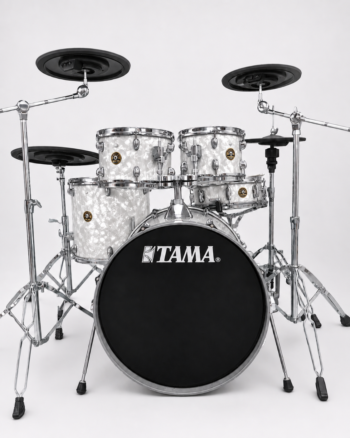 Small Pattern White Pearl - chrome hardware