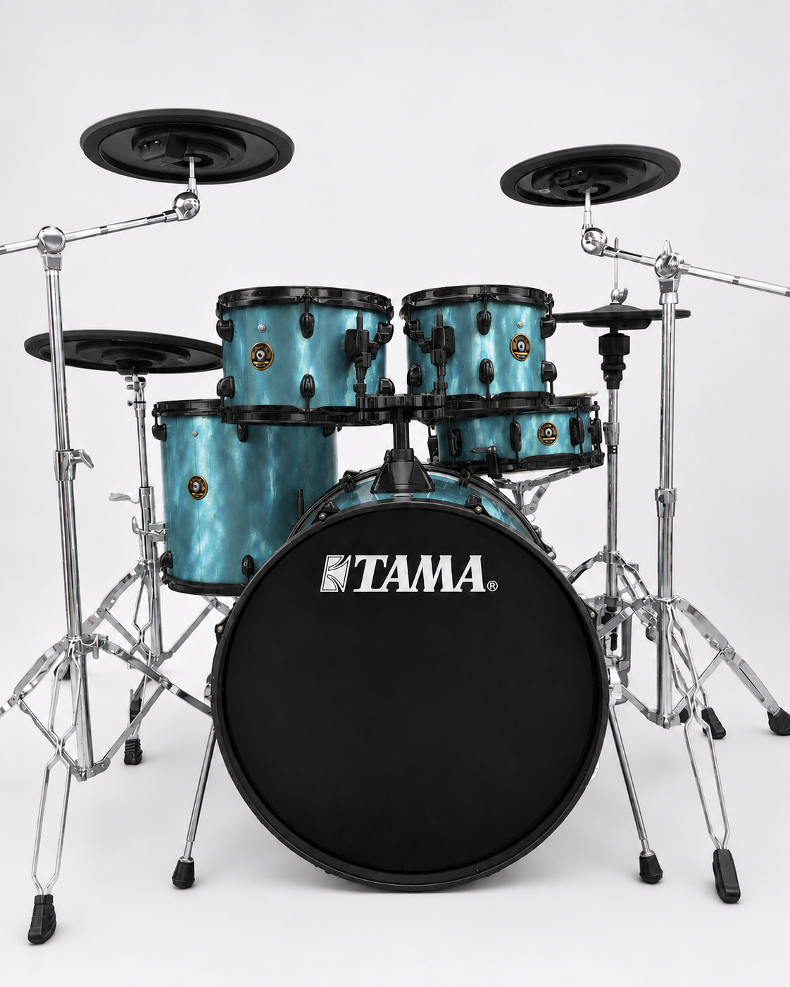 Turquoise Satin - black hardware