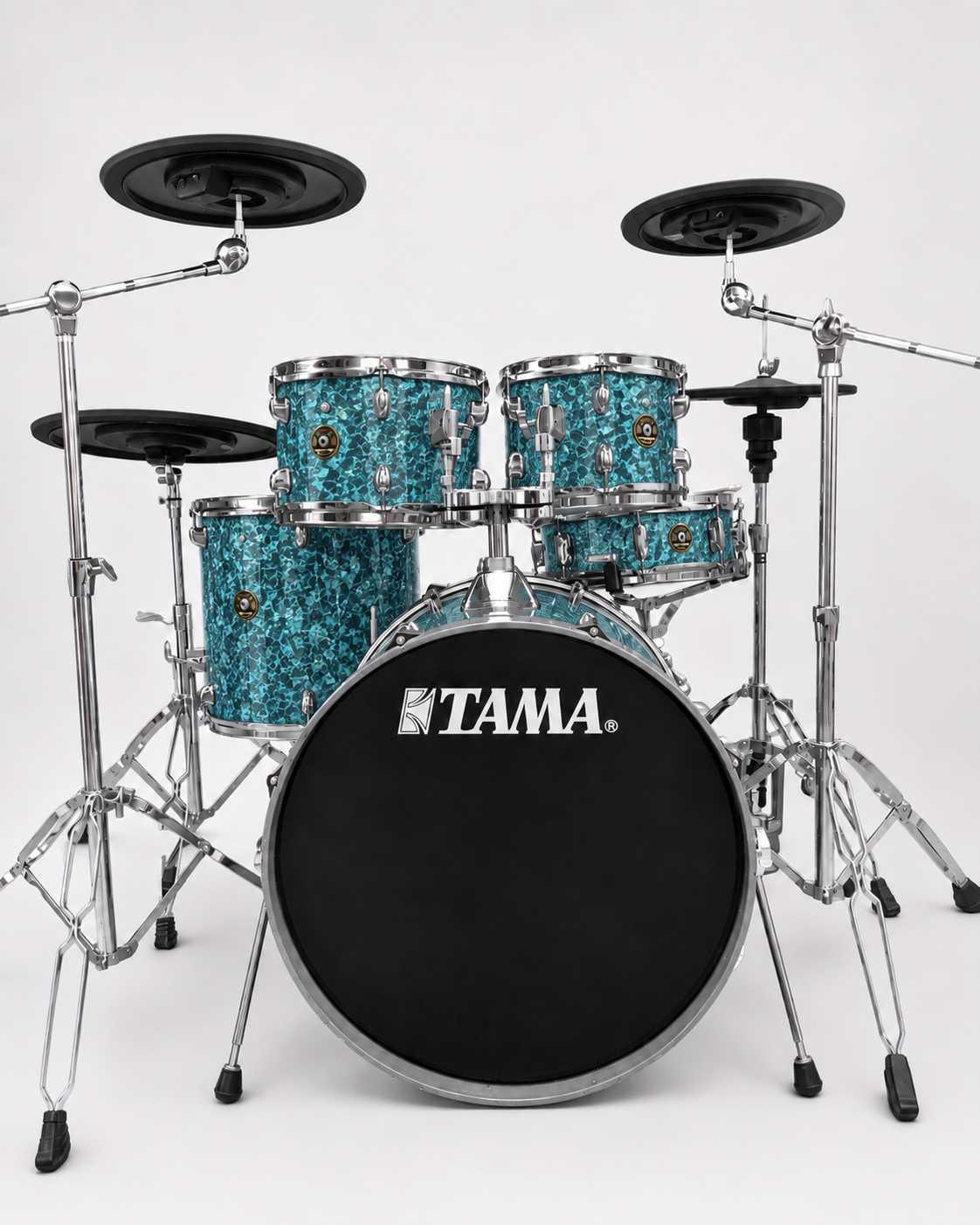 Turquoise Sparkle - chrome hardware